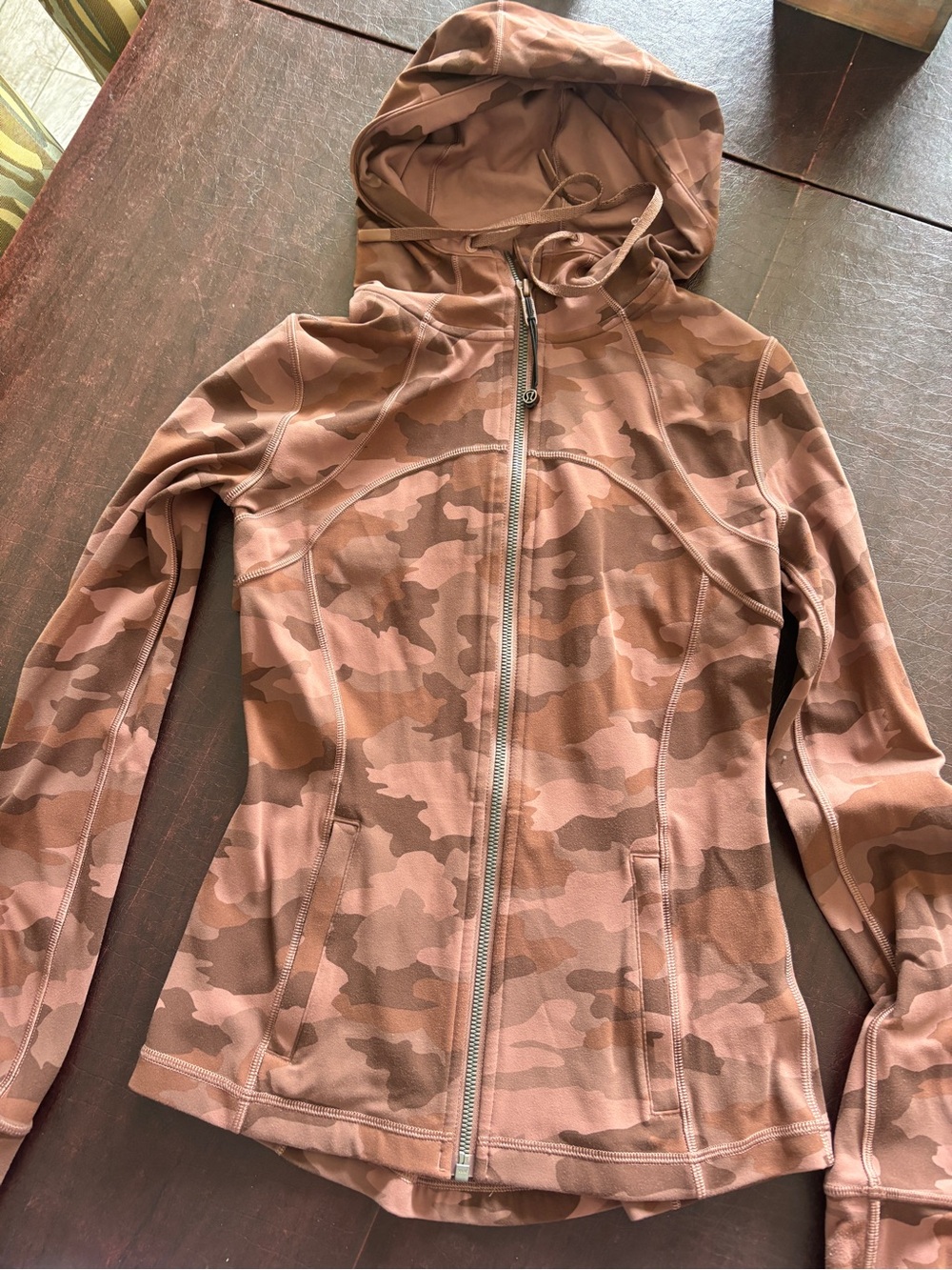 lululemon athletica Women's Brown Camo Hooded Utility Jacket